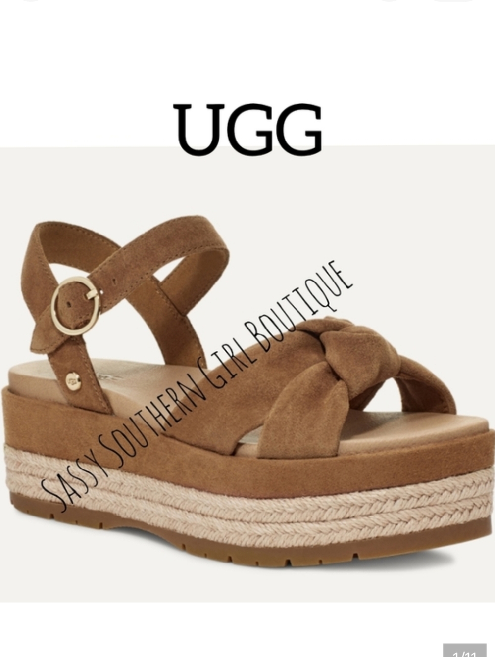 ⭐ UGG Tan Suede Leather Sandals